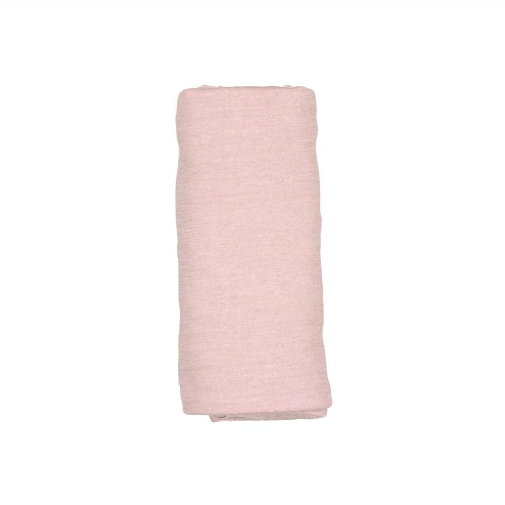 Soft Dusty Rose Merino Bamboo Swaddle Wrap - Breathable & Hypoallergenic Baby Swaddle Blanket for Newborns - Perfect for Nursery, Photo Shoots & Gift Giving