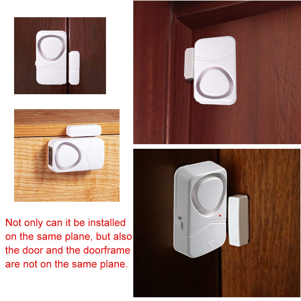 Home Security Door Alarm - 110dB Magnetic Window Sensor for Kids Safety & Pool Protection (2 Pack) - Ideal for Doors, Windows, and Childproofing