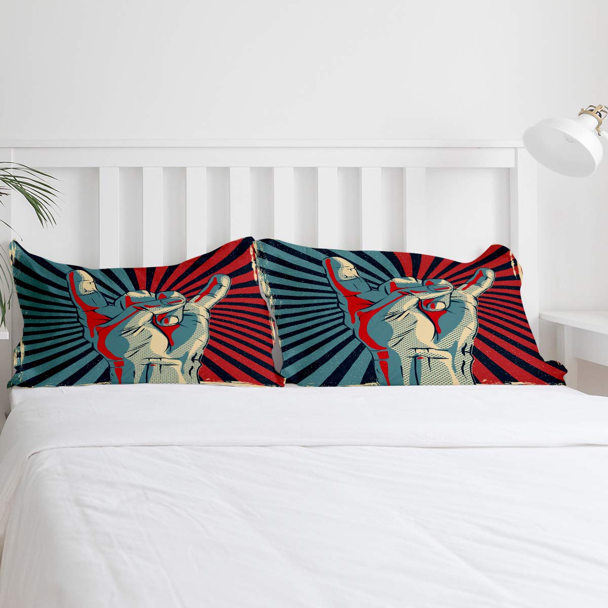 Rock N Roll Music Themed 4-Piece Queen Size Duvet Cover Set - Soft Bedding Collection with Duvet Cover, Flat Sheet & Pillowcases for Kids, Teens & Adults | Perfect for Music Lovers' Bedrooms, Dorm Rooms & Gift Giving