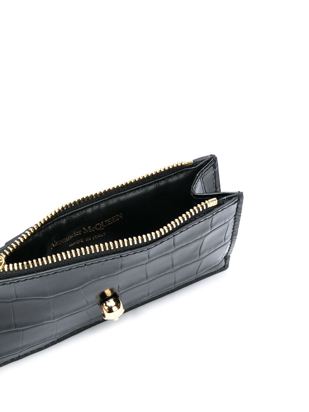 Alexander McQueen Black Leather Wallets for Men & Women - Stylish & Durable Designer Wallets for Everyday Use, Travel & Gift Giving