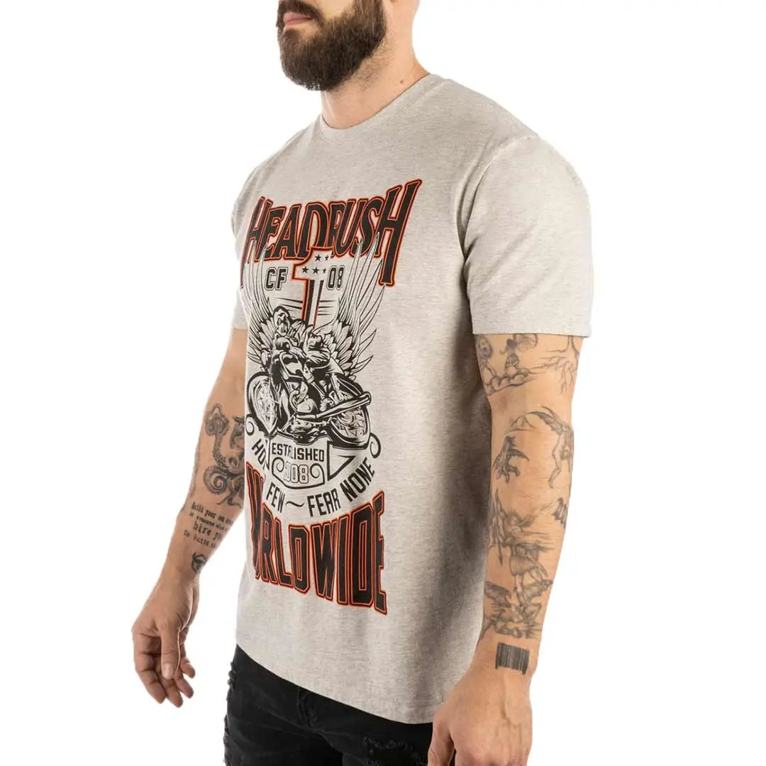 Headrush Men's Original Worldwide T-Shirt - Comfortable Cotton Tee for Casual Wear, Travel & Everyday Outfits