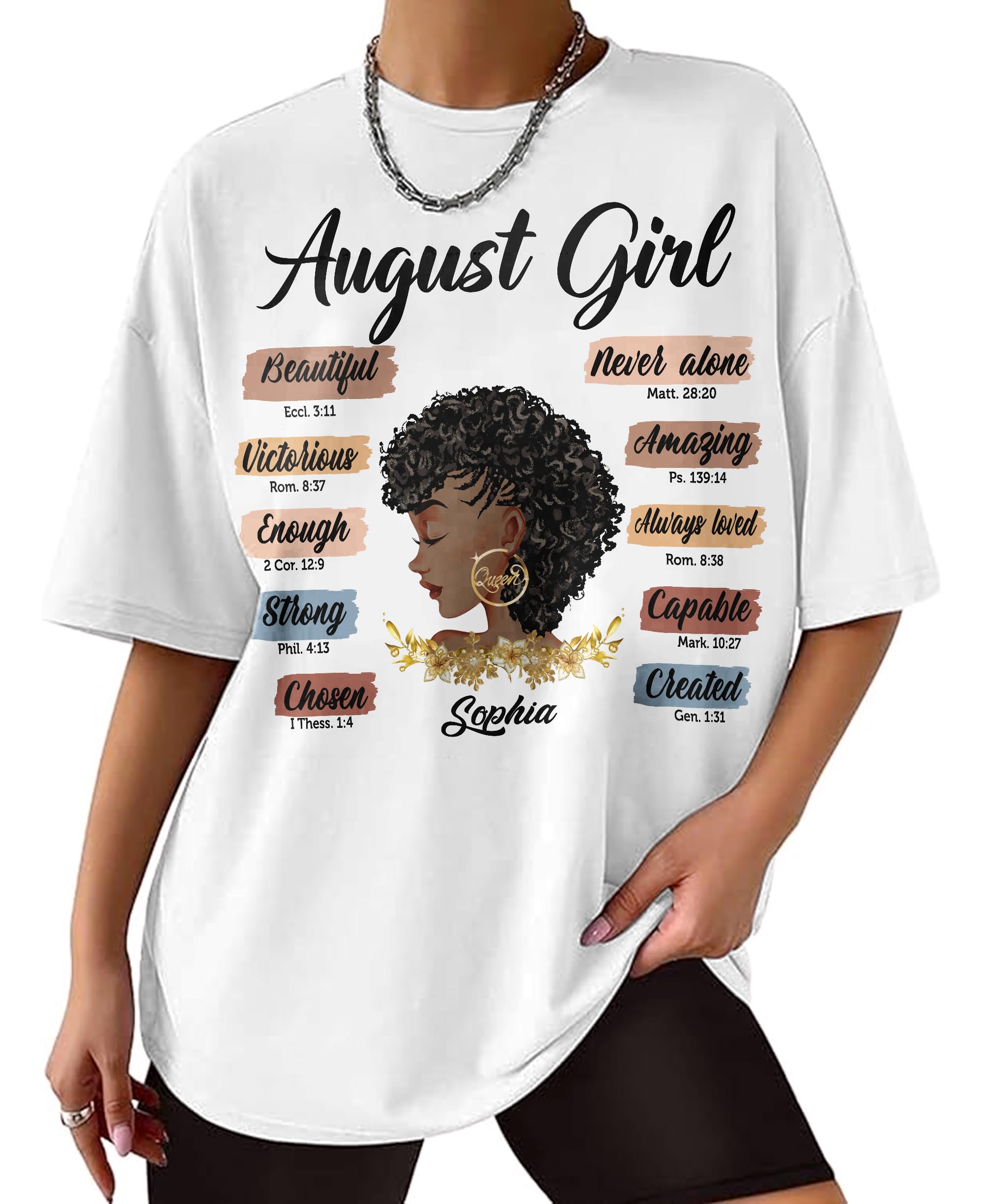 Custom August Birthday Shirts for Women - Personalized with Name & Photo - Queen Born in August Tee - Perfect August Birthday Gift for Parties & Celebrations