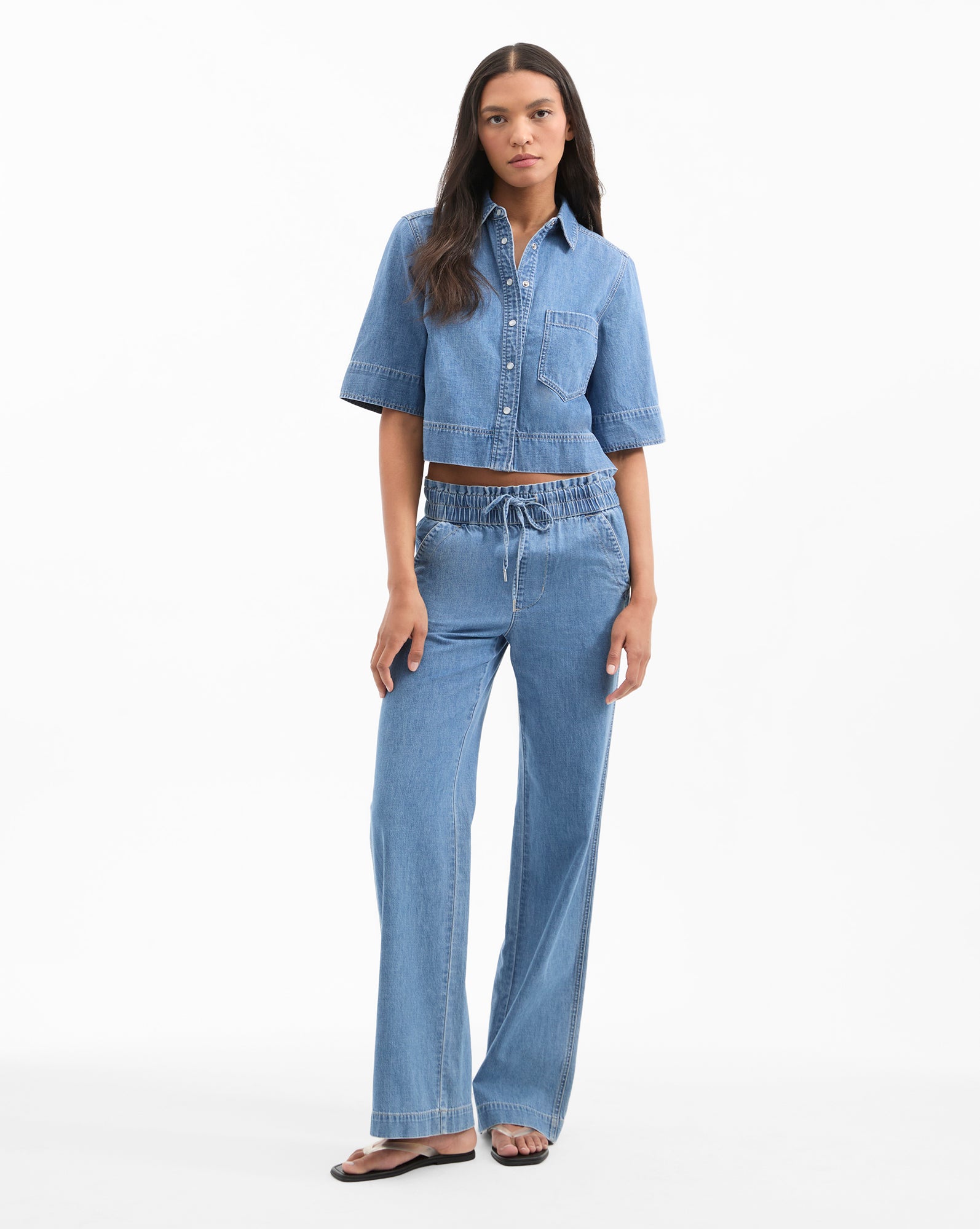 Stylish Dunford Wide Leg Drawstring Pants for Women - Comfortable High Waisted Lounge Pants - Perfect for Yoga, Travel & Casual Wear
