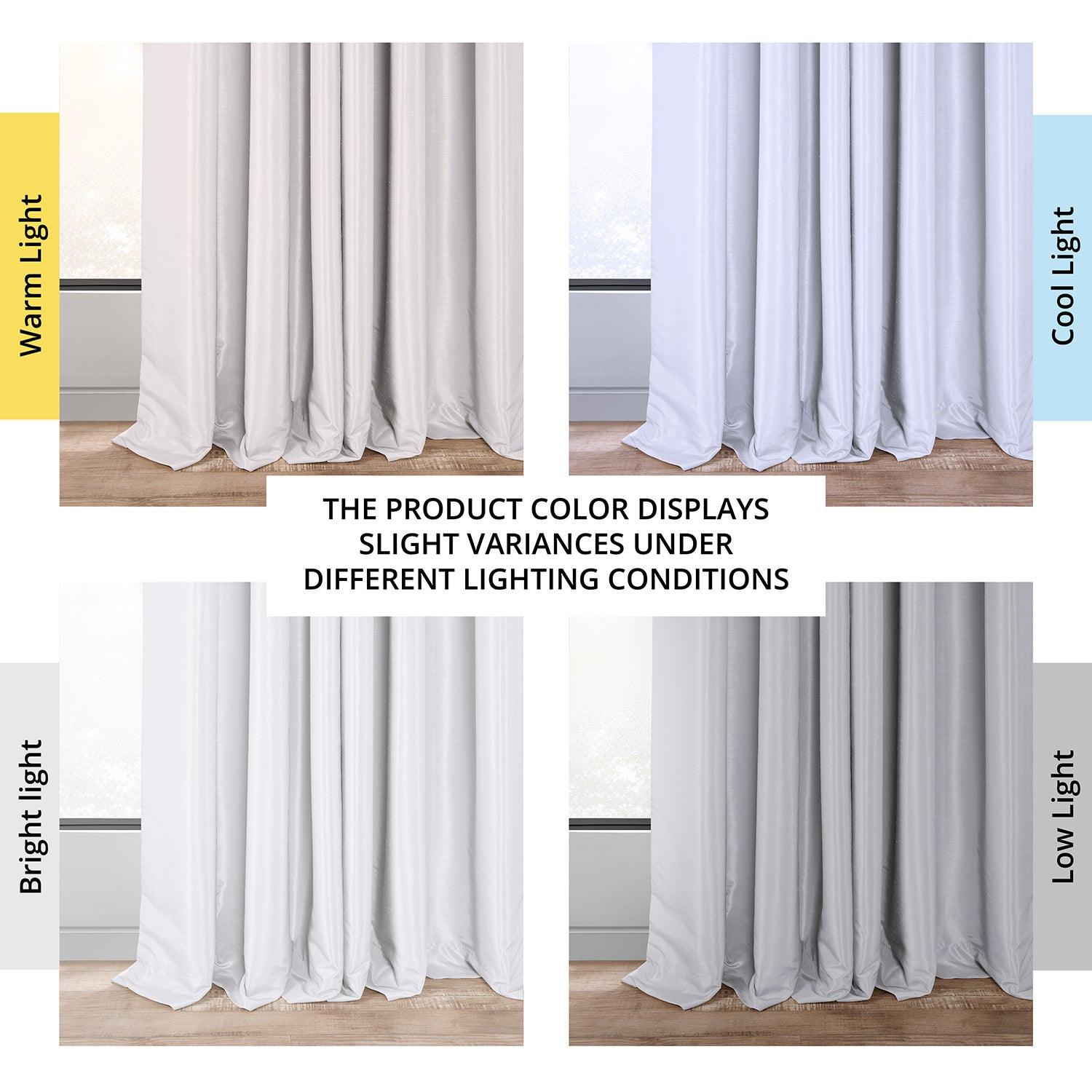 Elegant Ice French Pleat Vintage Textured Faux Dupioni Silk Blackout Curtains for Bedroom & Living Room - Light Blocking Thermal Insulated Window Drapes
