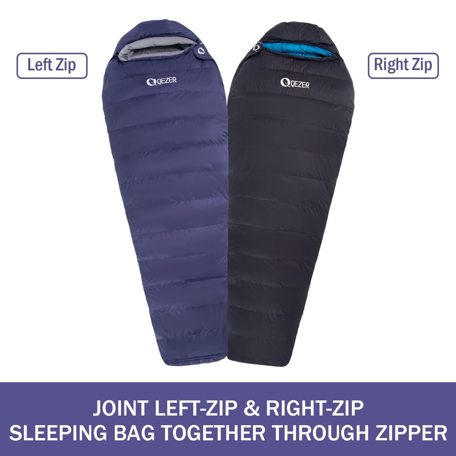 Ultra-Warm Down Sleeping Bag for Adults - Lightweight 0°F to 20°F Cold Weather Backpacking Sleeping Bag with Compression Sack - Perfect for Winter Camping, Hiking & Outdoor Adventures