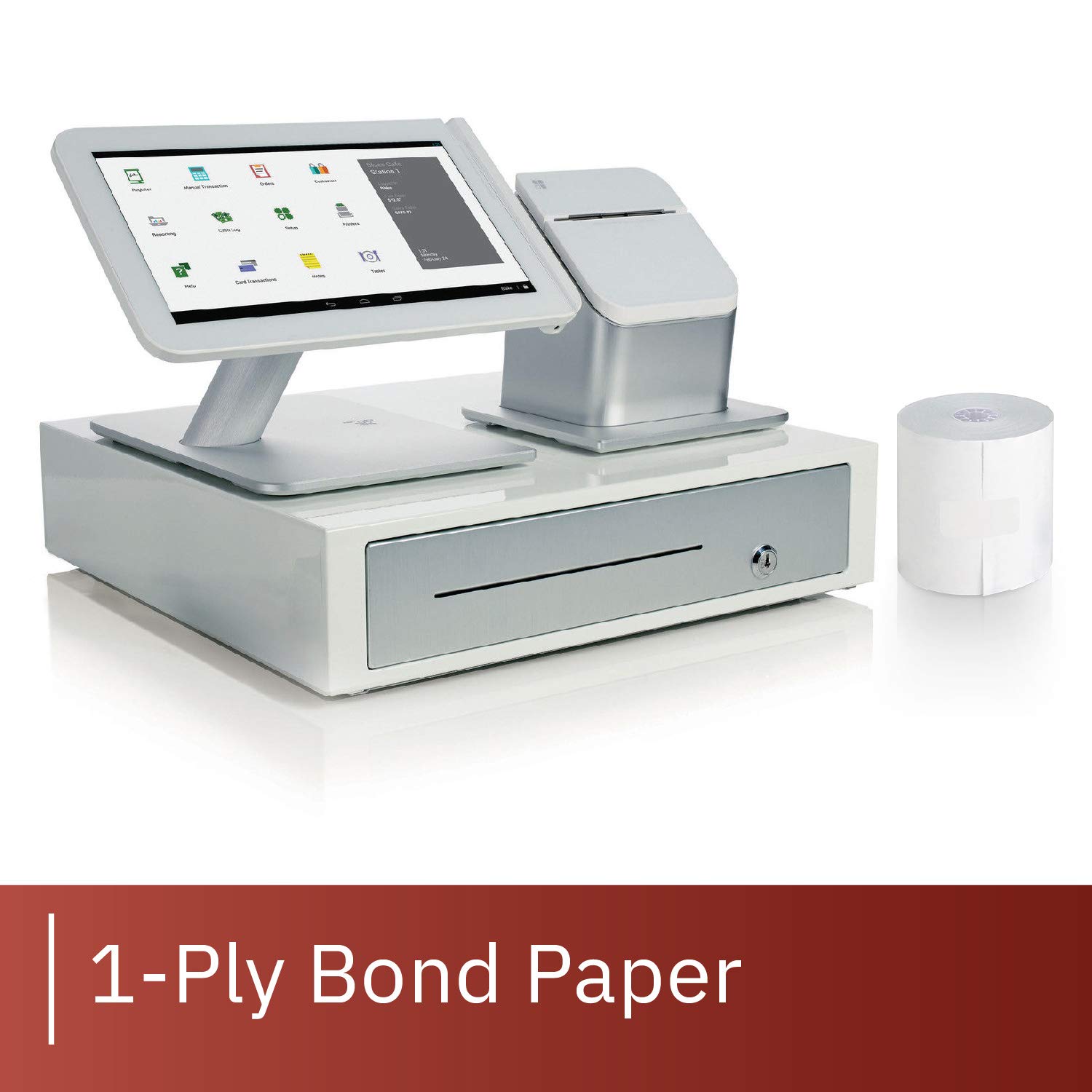 Clover White Bond Receipt Roll Paper - 3