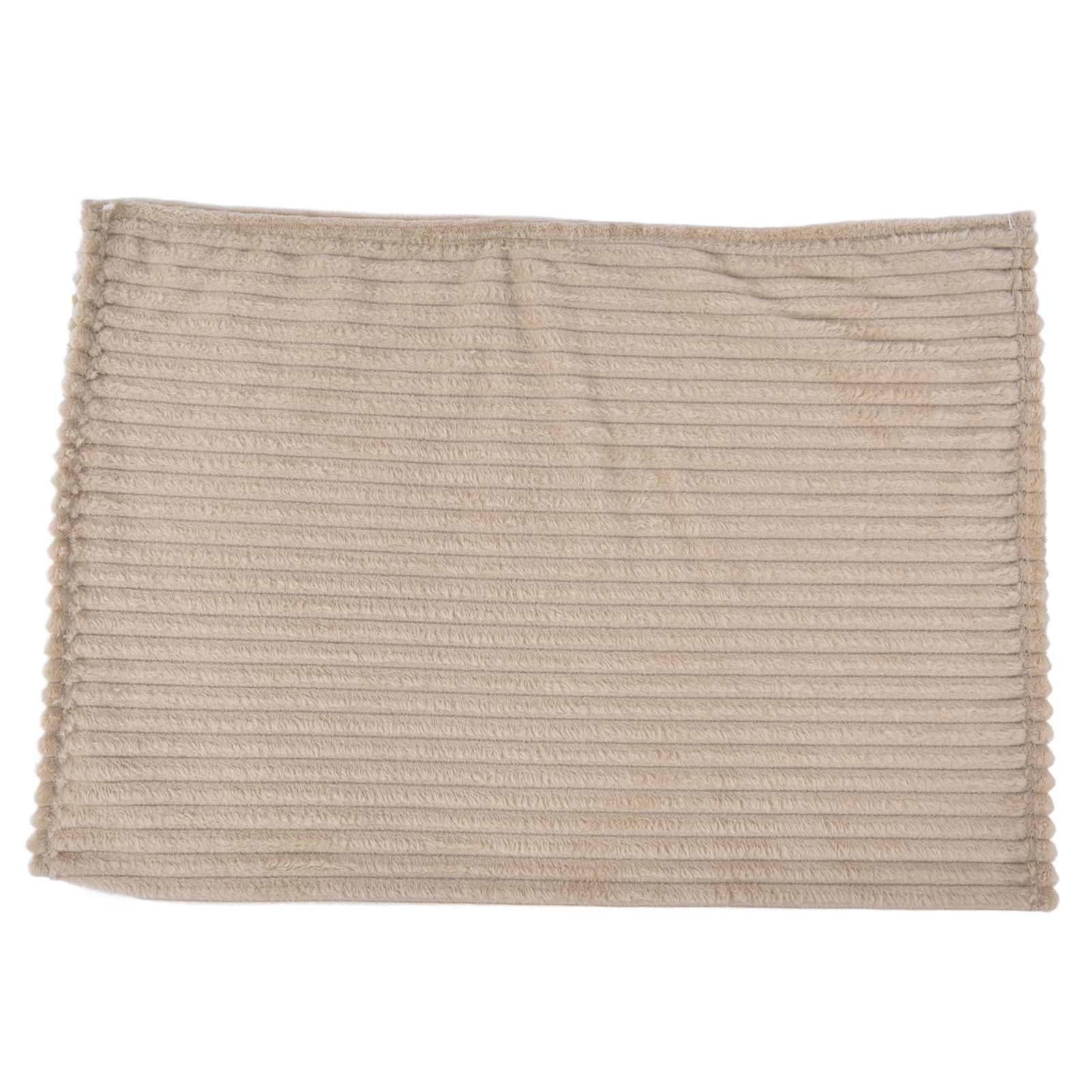 Cozy Flannel Fleece Throw Blanket - Soft Pure Color Striped Blanket for Sofa, Bed & Yoga - Warm Air Conditioning Blanket Gift (Khaki) - Perfect for Lounging, Netflix Nights & Winter Snuggles
