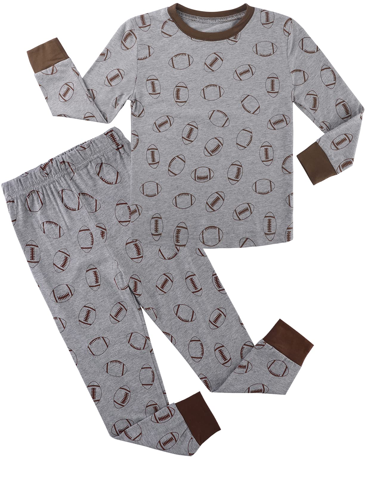 A&J DESIGN Boys Pajama Sets - 100% Cotton 2-Piece Sport Theme Pajamas for Kids | Comfortable Sleepwear for Boys, Perfect for Bedtime, Lounging & Sleepovers