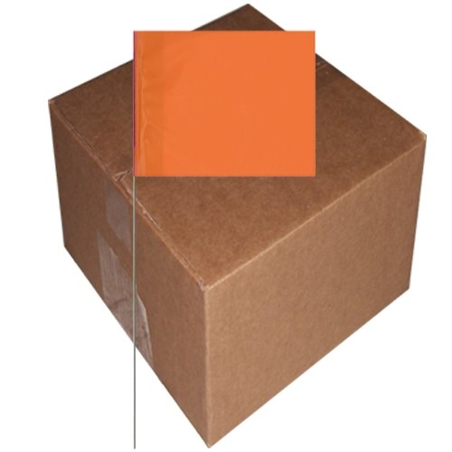 Survey Flags 4x5 Inches with 21-Inch Wire - 1000 Pack (Orange) for Landscaping, Construction & Utility Marking | Durable Marking Flags for Outdoor Use