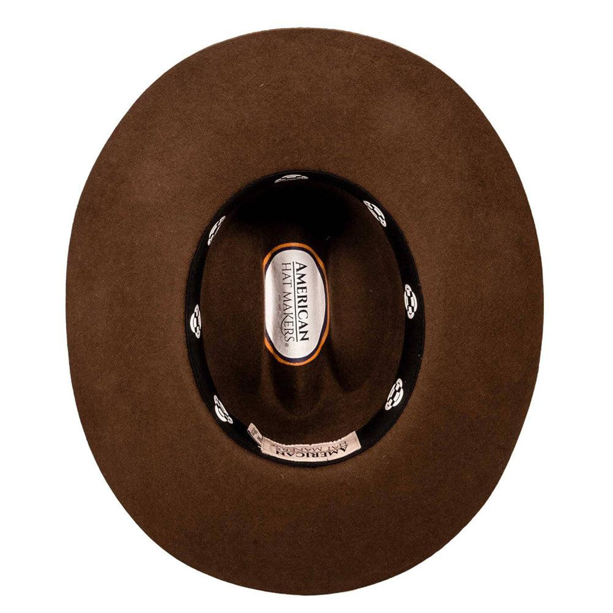 American Hat Co. Women's Brown Western Cowboy Felt Hat - Stylish Rodeo & Country Fashion Accessory for Outdoor Events, Concerts, and Ranch Wear