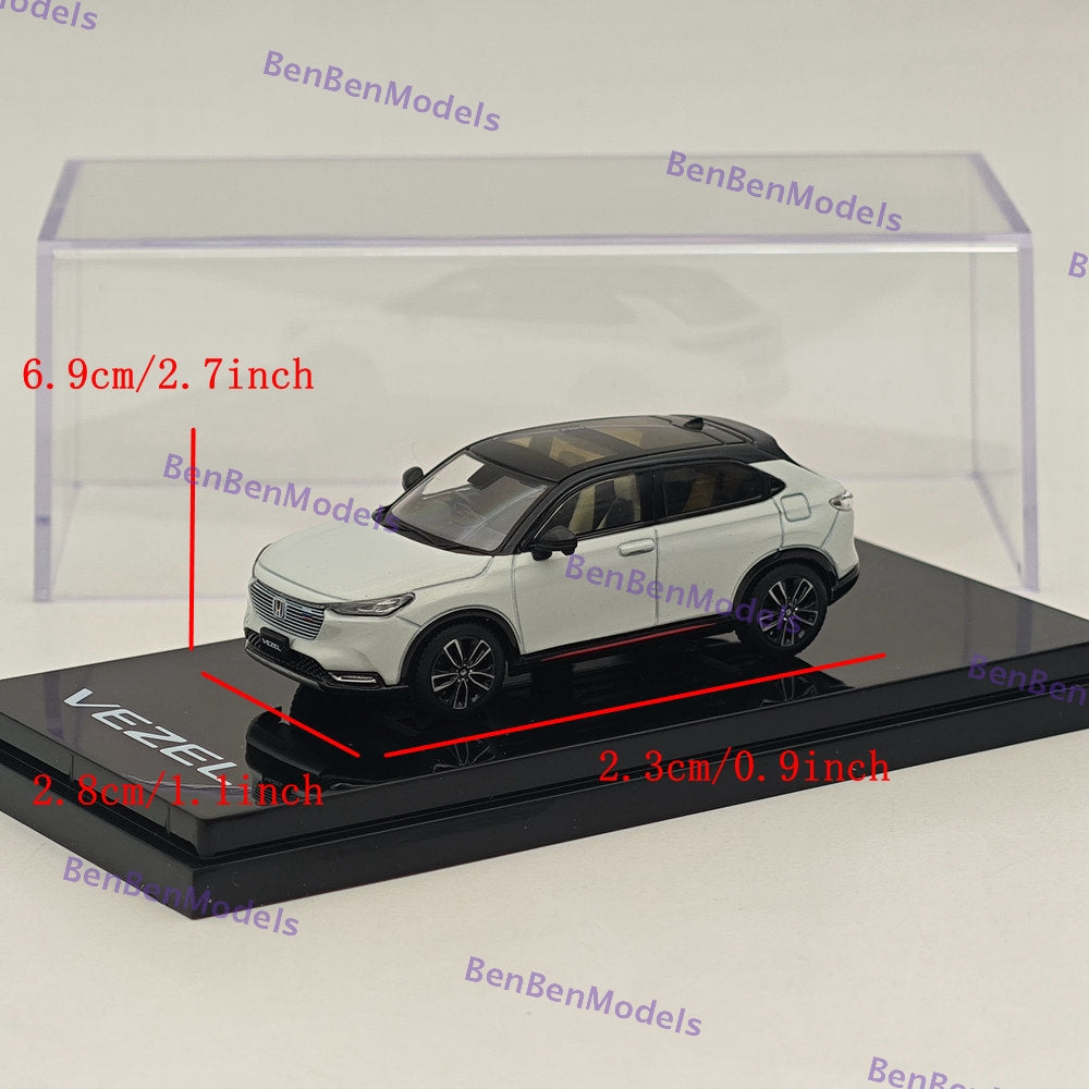 1/64 Scale VEZEL e:HEV PLaY Premium Sunlight White Pearl Diecast Model Car - HJ642071SW by Hobby Japan - Perfect for Collectors, Display & RC Car Racing Enthusiasts