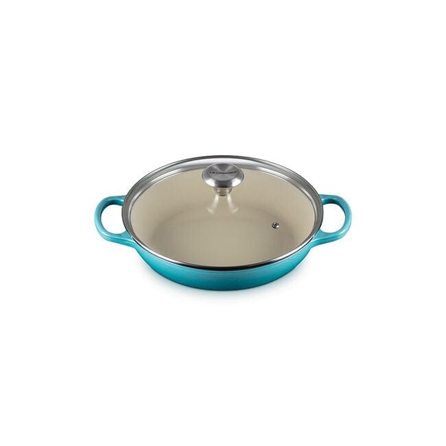 Le Creuset 2.25 Quart Braiser with Glass Lid - Enameled Cast Iron Dutch Oven for Cooking, Baking & Serving | Multiple Colors | Perfect for Stovetop, Oven & Tabletop Use