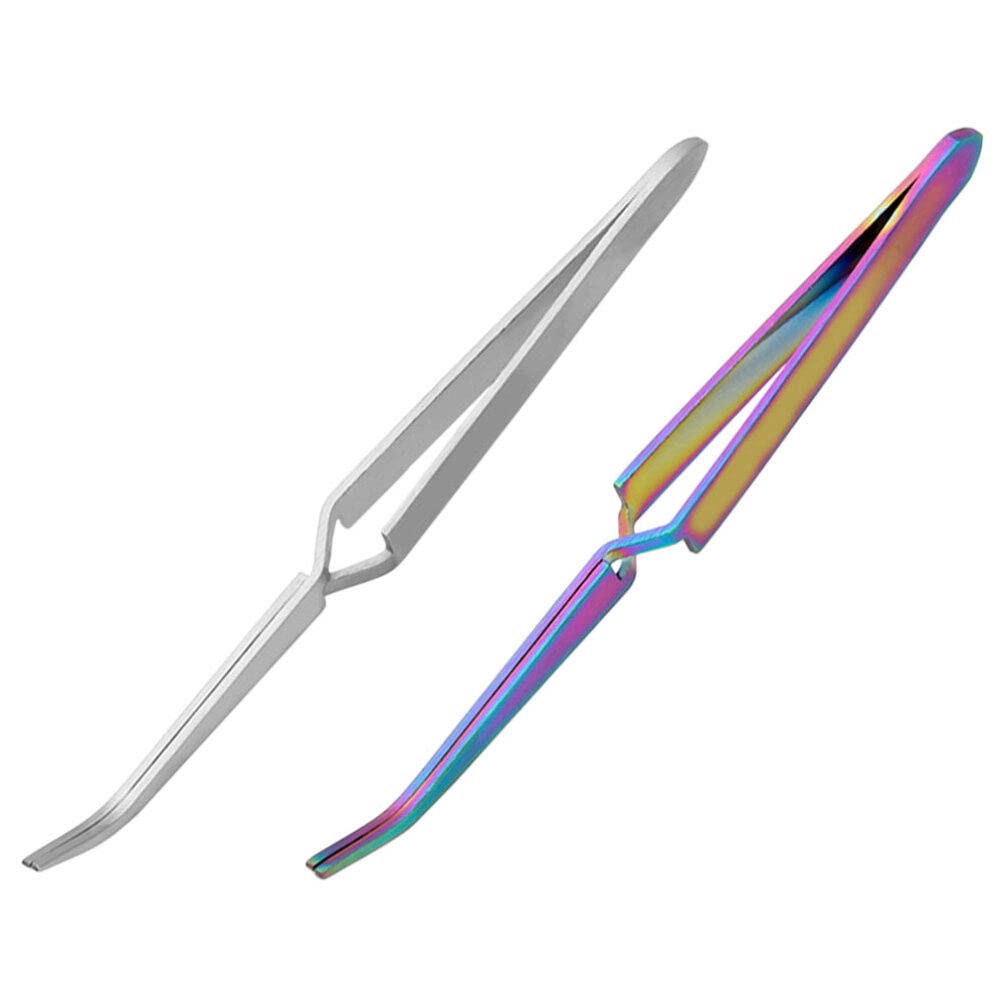 EXCLUZO 2-Piece Professional Nail Pinching Tools Set - Multi-Functional Nail Shaping Tweezers & Manicure Pincher Clips for Nail Art, Curve Nail Extension & Perfect Shaping - Ideal for Salon, Home Manicure & DIY Nail Designs