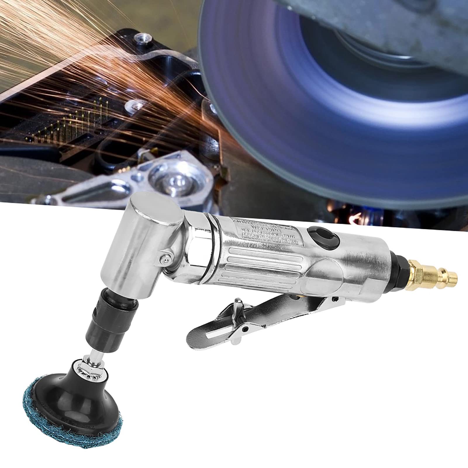 1/4-Inch BSP Right Angle Air Die Grinder Tool - 20000 RPM Pneumatic Grinding Machine with 2-Inch Disc for Metalworking, Wood Carving & Automotive Repair | Perfect for Grinding, Deburring & Shaping Metal, Wood & Plastic Surfaces