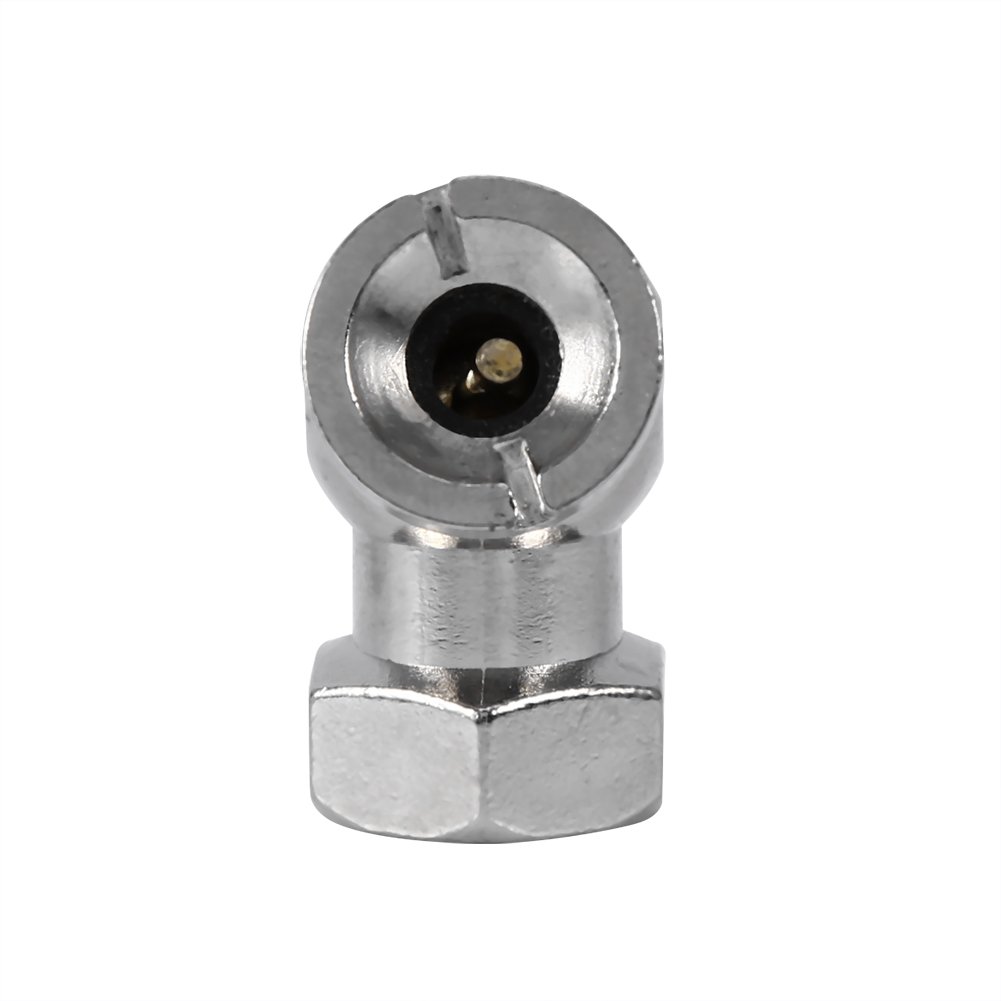 Acouto Lock-On Tire Inflator Valve Connector - Heavy Duty Air Chuck for Car, Truck & Bike Tires - Secure Ball Clip Design for Easy Inflation at Home, Gas Station or Roadside Emergencies