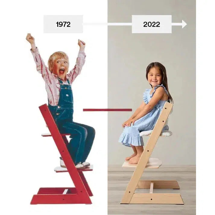Stokke Tripp Trapp High Chair with Cushion & Tray - Natural Wood & Glacier Green | Adjustable Baby Feeding Chair for Toddlers & Kids | Perfect for Dining, Kitchen & Family Mealtime