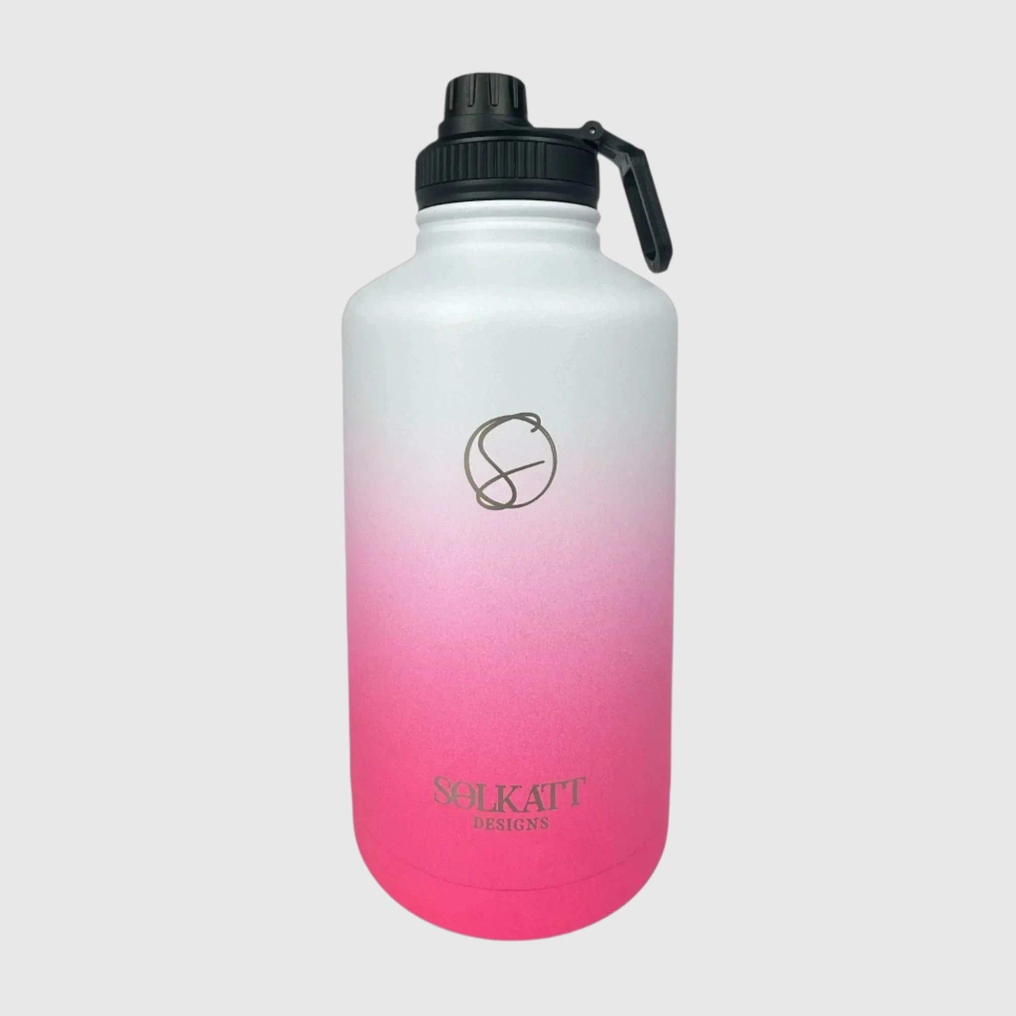 Hot Pink Insulated Stainless Steel Water Bottle 64oz (1.9L) - Keeps Drinks Cold 24Hrs & Hot 12Hrs for Gym, Hiking, Office & Outdoor Activities