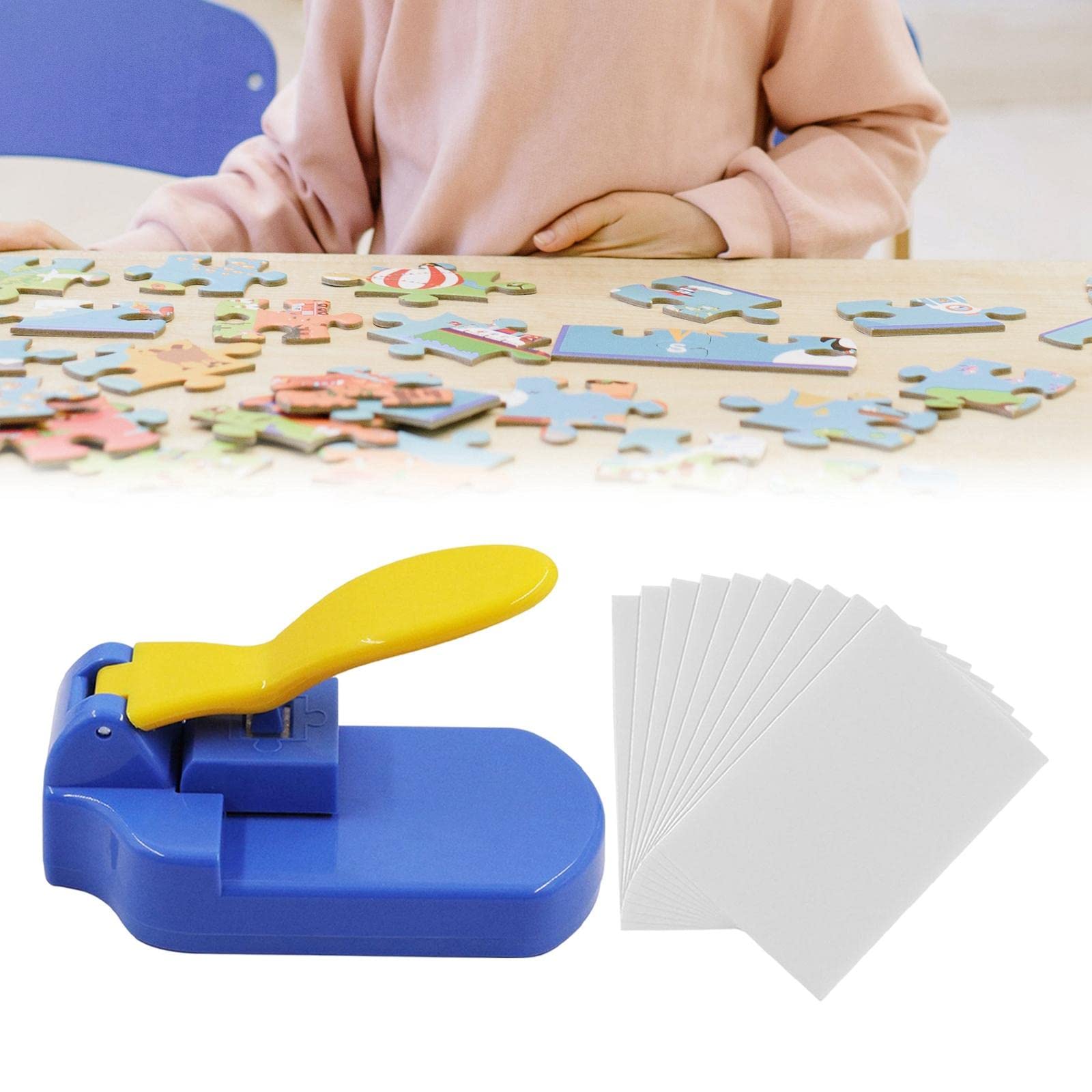 DIY Jigsaw Puzzle Making Machine - Paper Craft Puzzle Maker for Scrapbooking & Home Embossing | Plastic Puzzle Supplies for Classroom & Handmade Projects | Perfect for Art Crafts, Educational Activities & Creative Gifts (Blue)