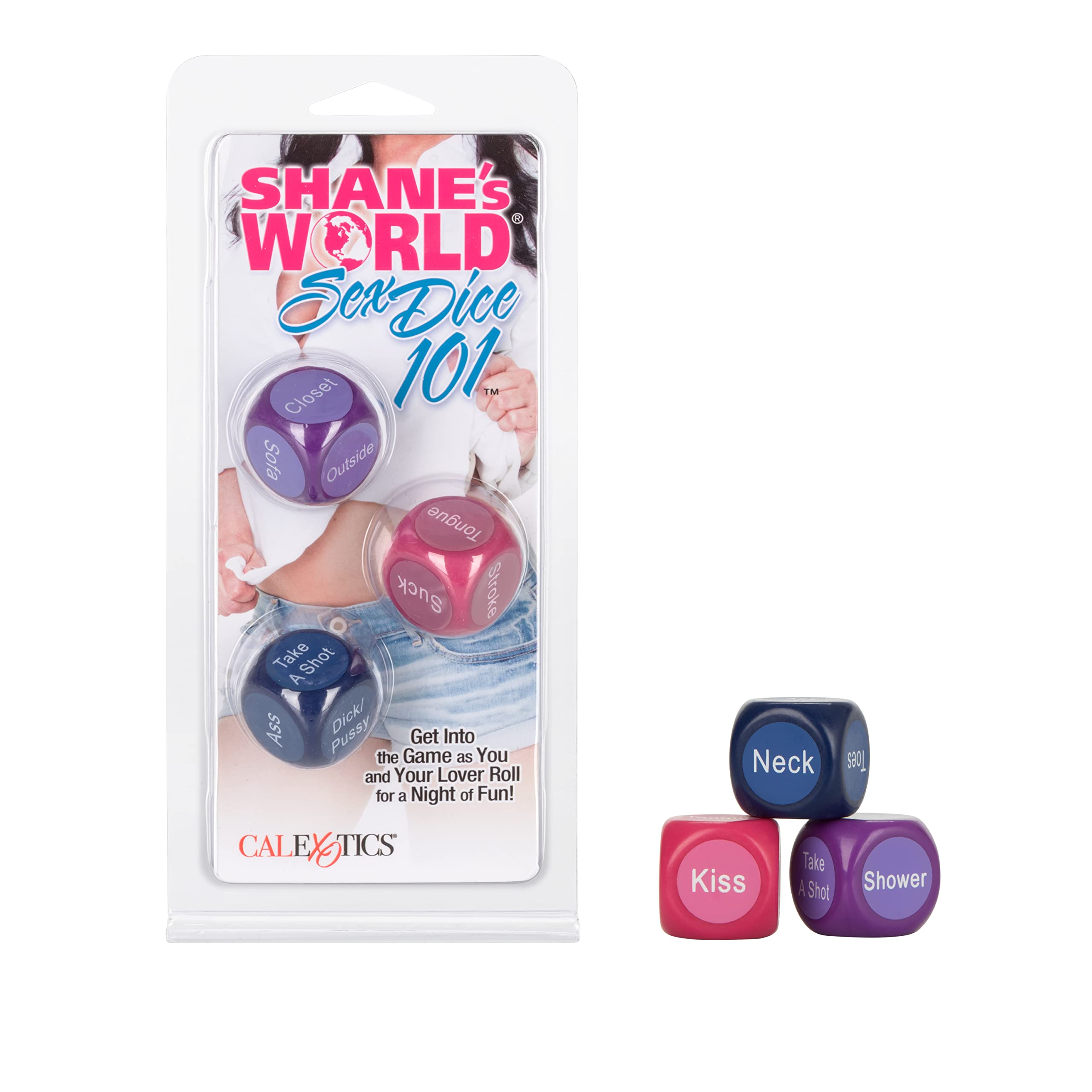 Shane's World Sex Dice 101 by CalExotics - Fun Adult Game for Couples to Spice Up Romance & Intimacy - Perfect for Date Nights, Anniversaries & Romantic Getaways