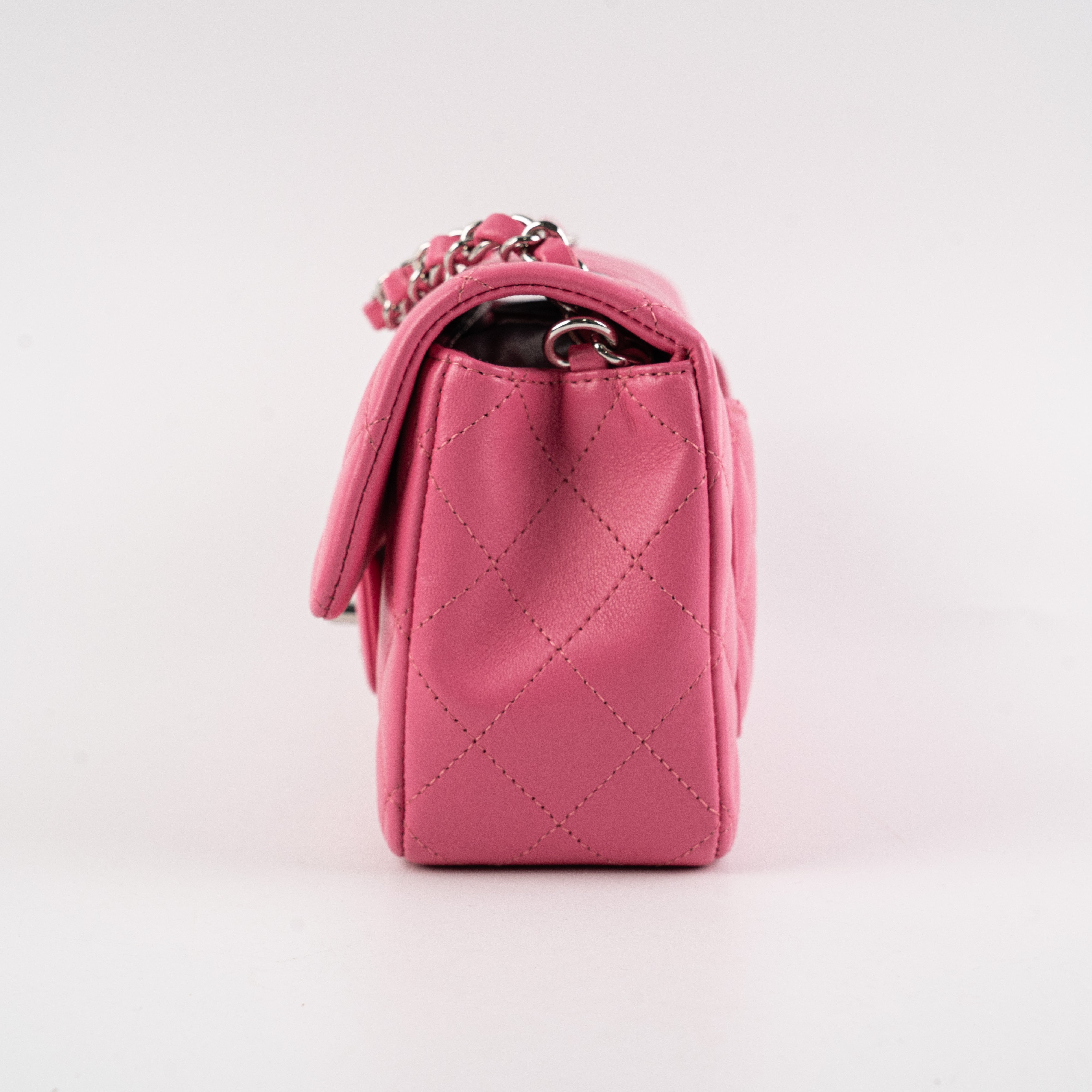 Chanel Mini Rectangle Lambskin Pink Crossbody Bag - Luxury Designer Handbag for Women | Perfect for Date Night, Parties & Special Occasions