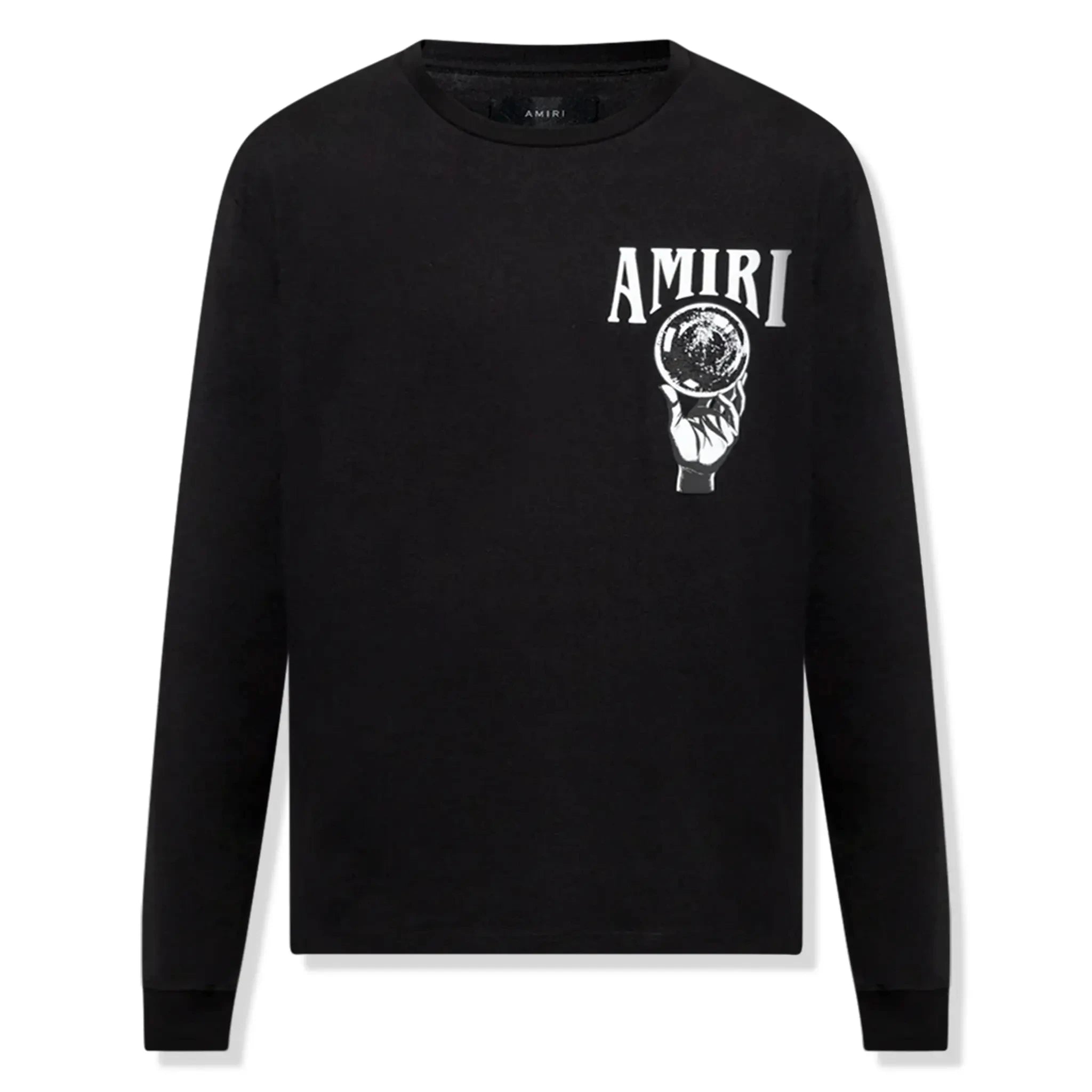 Amiri Crystal Ball Long Sleeve Black T-Shirt for Men - Luxury Streetwear Fashion Top for Casual Wear & Night Out