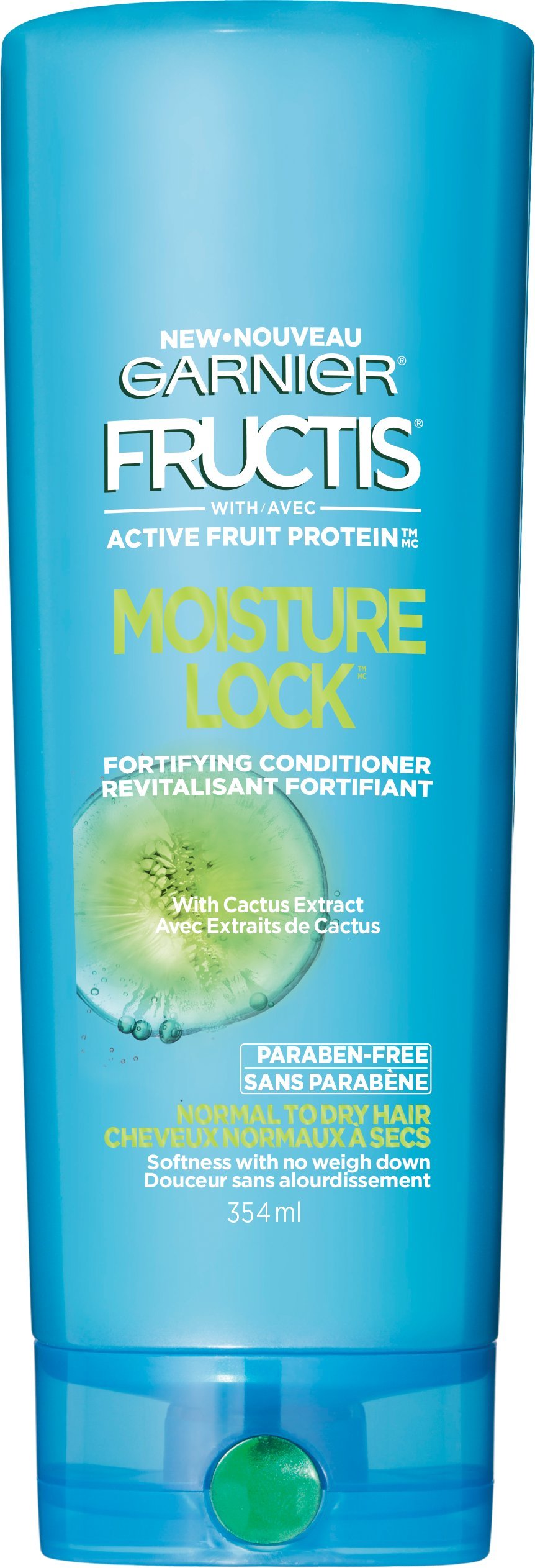 Garnier Fructis Moisture Lock Conditioner for Dry Hair - 12 Fl Oz | Hydrating & Nourishing Hair Treatment for Softness & Shine - Daily Use & Post-Wash Care