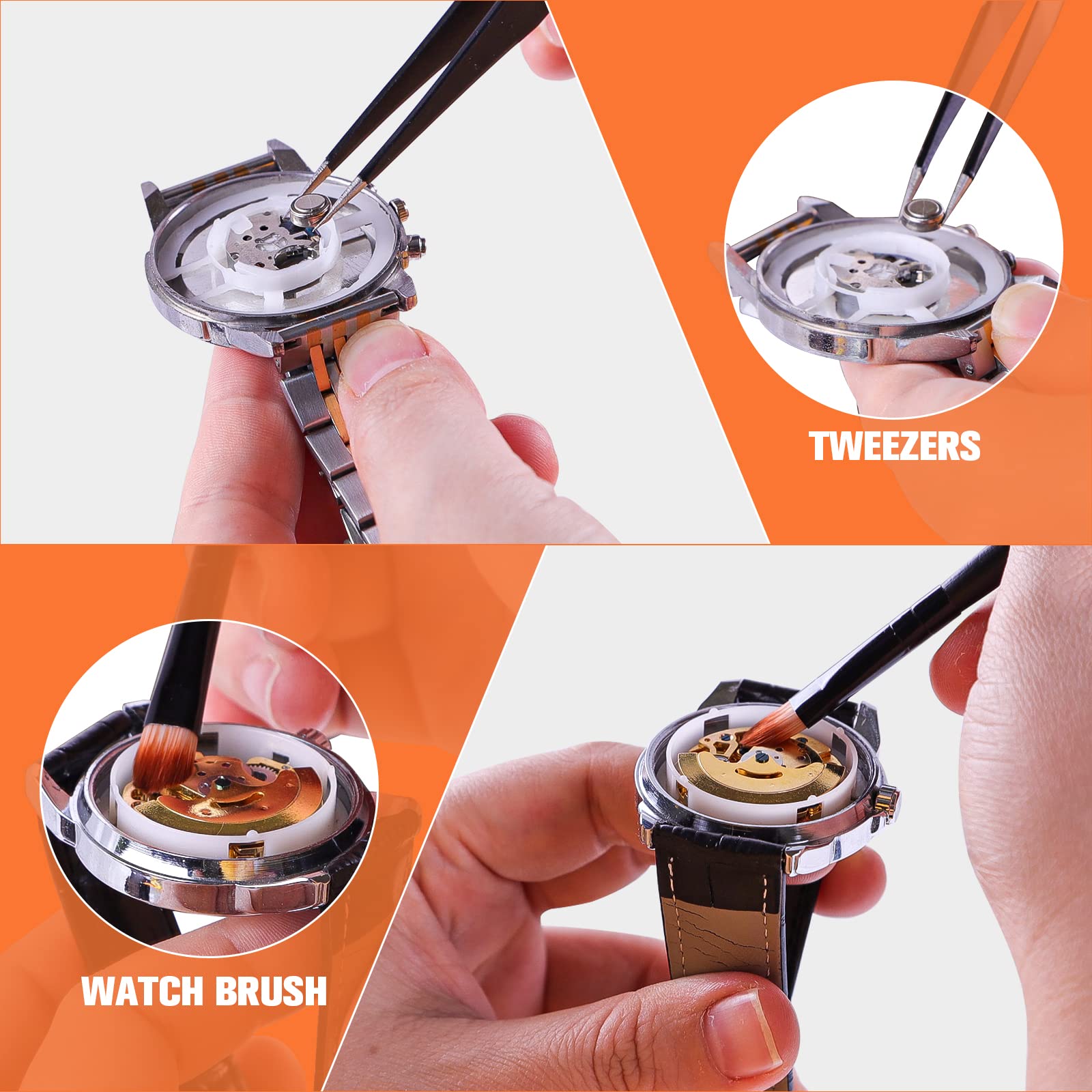 BYNIIUR Professional Watch Battery Replacement Tool Kit - Watch Opener, Wrench & Back Remover for Watch Repair - Complete Watch Battery Changing Kit with Case Opener Tools (Ideal for DIY Watch Repair & Maintenance at Home)