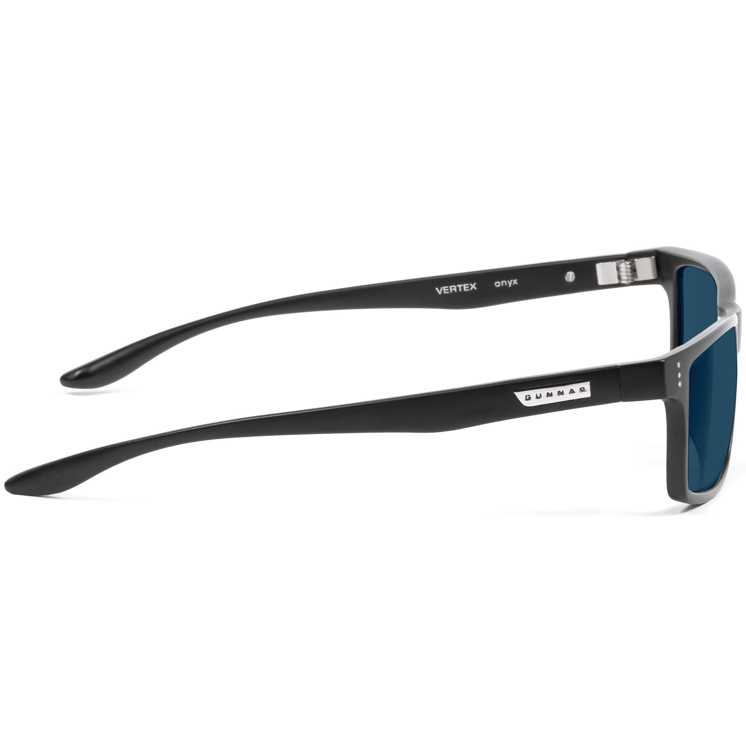 GUNNAR Vertex/Onyx Gaming Glasses - 90% Blue Light Blocking, 100% UV Protection, Anti-Reflective Lenses for Eye Strain Relief - Perfect for Gamers, Office Workers & Digital Screen Users