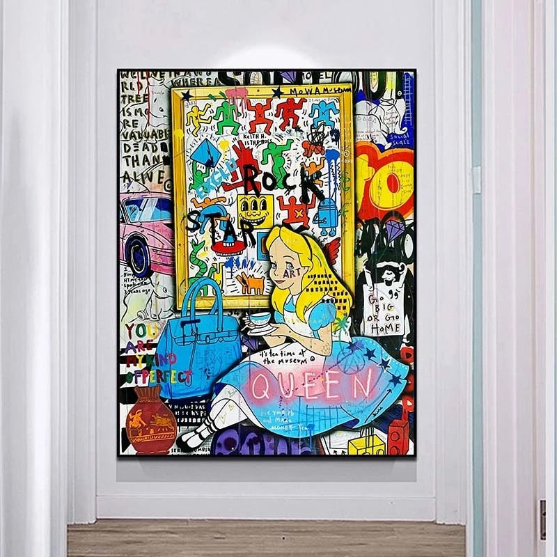 Alice in Wonderland Canvas Art - Whimsical Wall Decor for Living Room, Bedroom & Nursery | Dreamy Adventures Inspired by Lewis Carroll