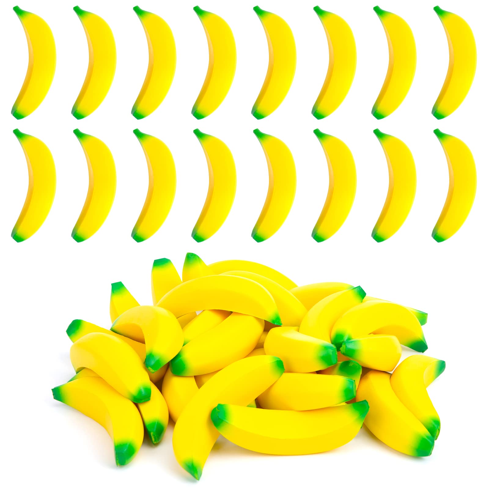 LovesTown 15PCS Banana Stress Relief Toys - Mini Squeeze Fidget Toys for Kids & Adults, Perfect for Party Favors, Classroom Rewards & Anxiety Relief
