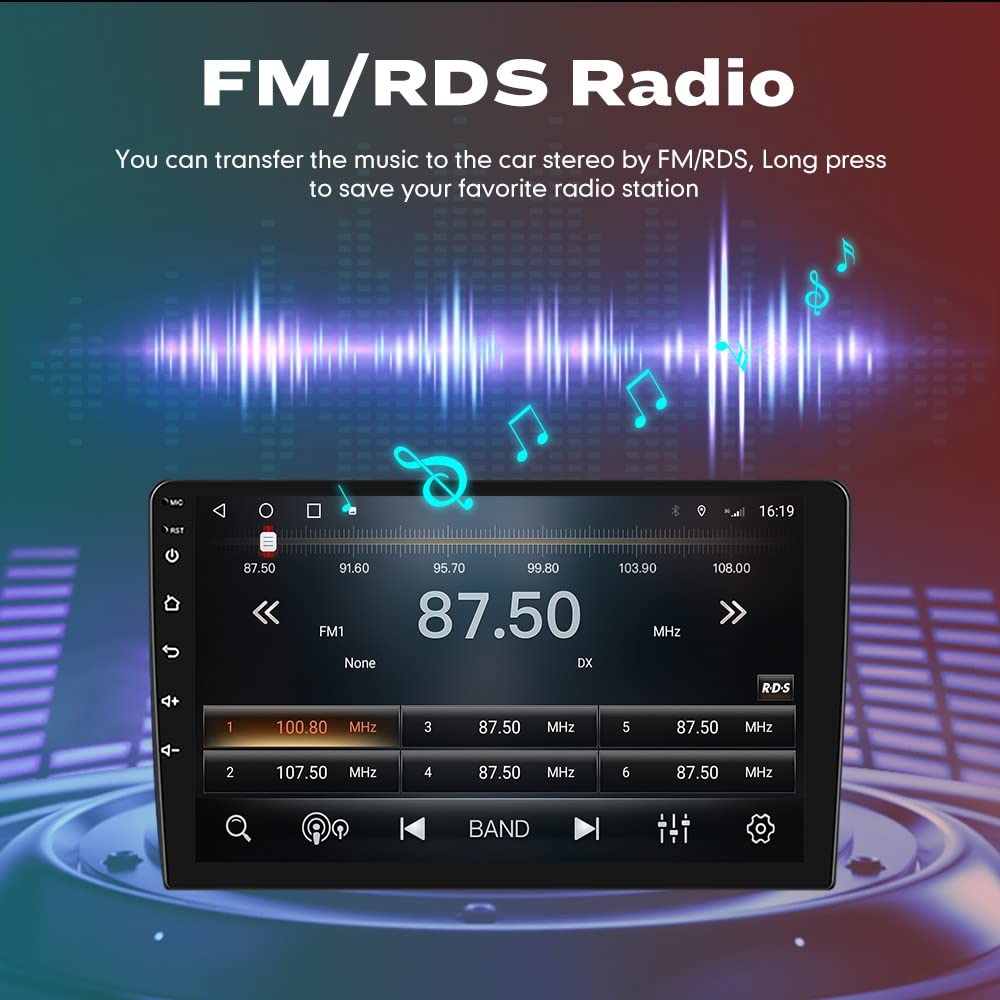 Android 10 Car Stereo with GPS Navigation - 2.5D Touch Screen Multimedia Player for KIA SONET 2020 RHD Models | Bluetooth, FM Radio, Hands-Free Calling | Perfect for Road Trips & Daily Commutes
