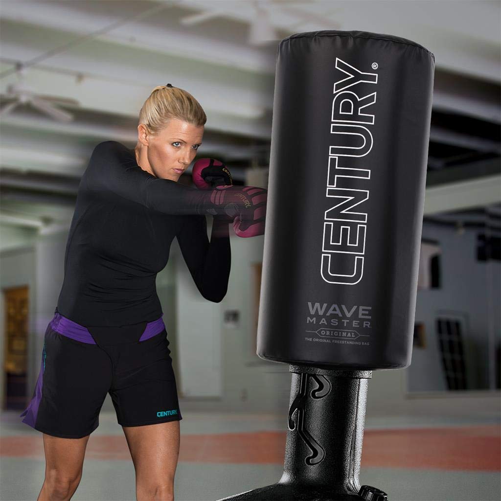 Freestanding Punching Bag for MMA, Karate, Taekwondo & Muay Thai Training - Heavy Duty Black Martial Arts Equipment for Home Gym, Boxing Practice & Fitness Workouts