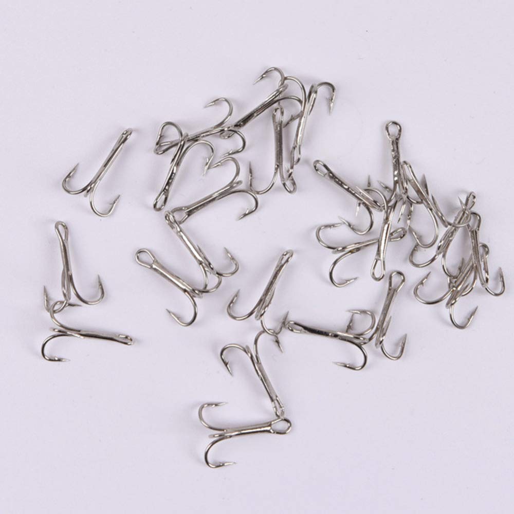 Premium Saltwater Treble Fishing Hooks - High Carbon Steel, Super Sharp Triple Barbed Design (Sizes 1-18) for Bass, Trout & Saltwater Fishing - Ideal for Lures, Bait Fishing & Offshore Angling