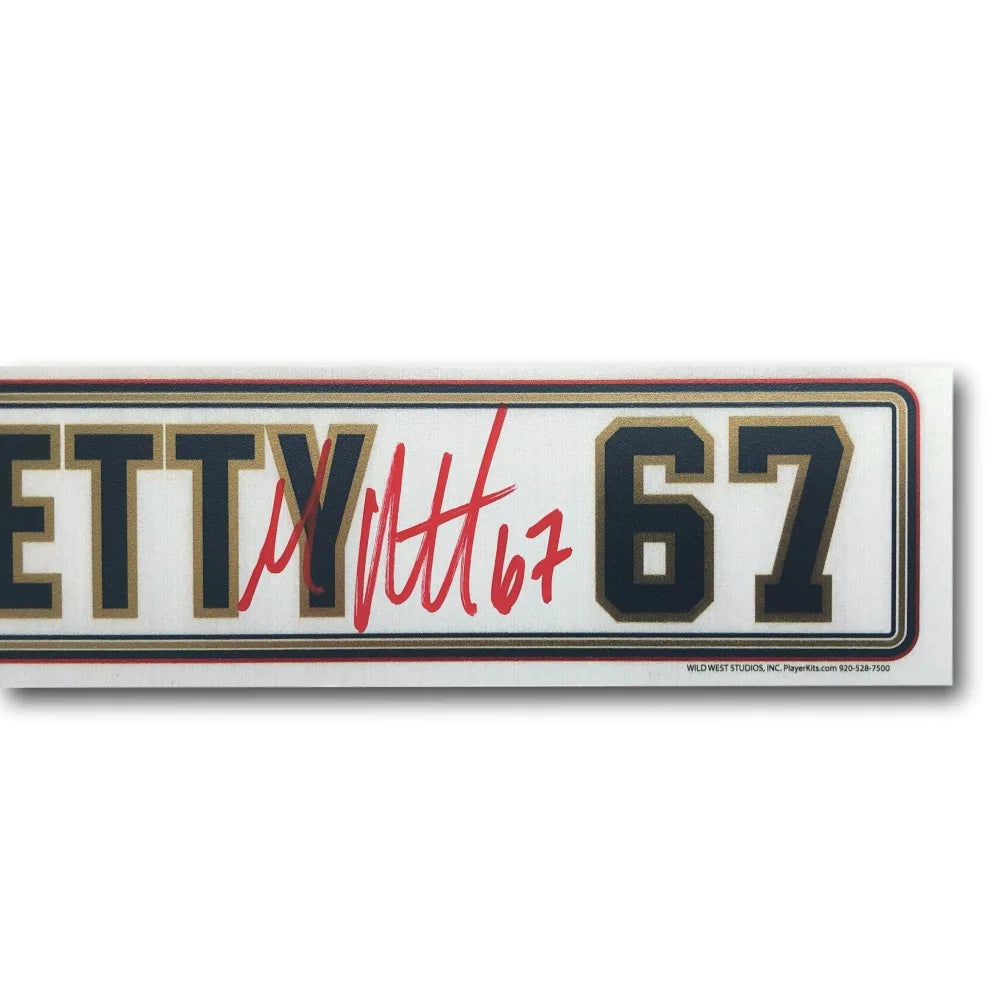 Authentic Max Pacioretty Signed Vegas Golden Knights Game-Used Locker Room Nameplate with JSA COA - Perfect for NHL Memorabilia Collectors and Hockey Fans