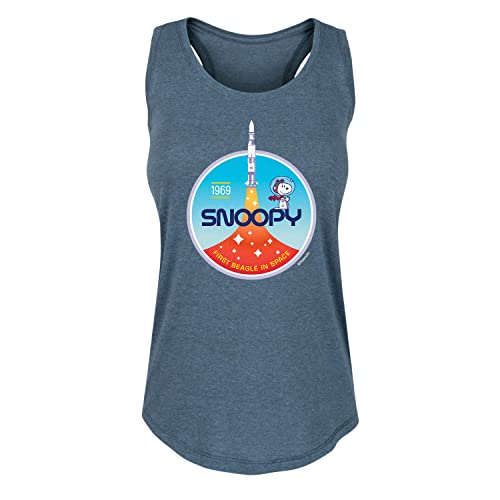 Snoopy Rocket Launch - Heather Blue