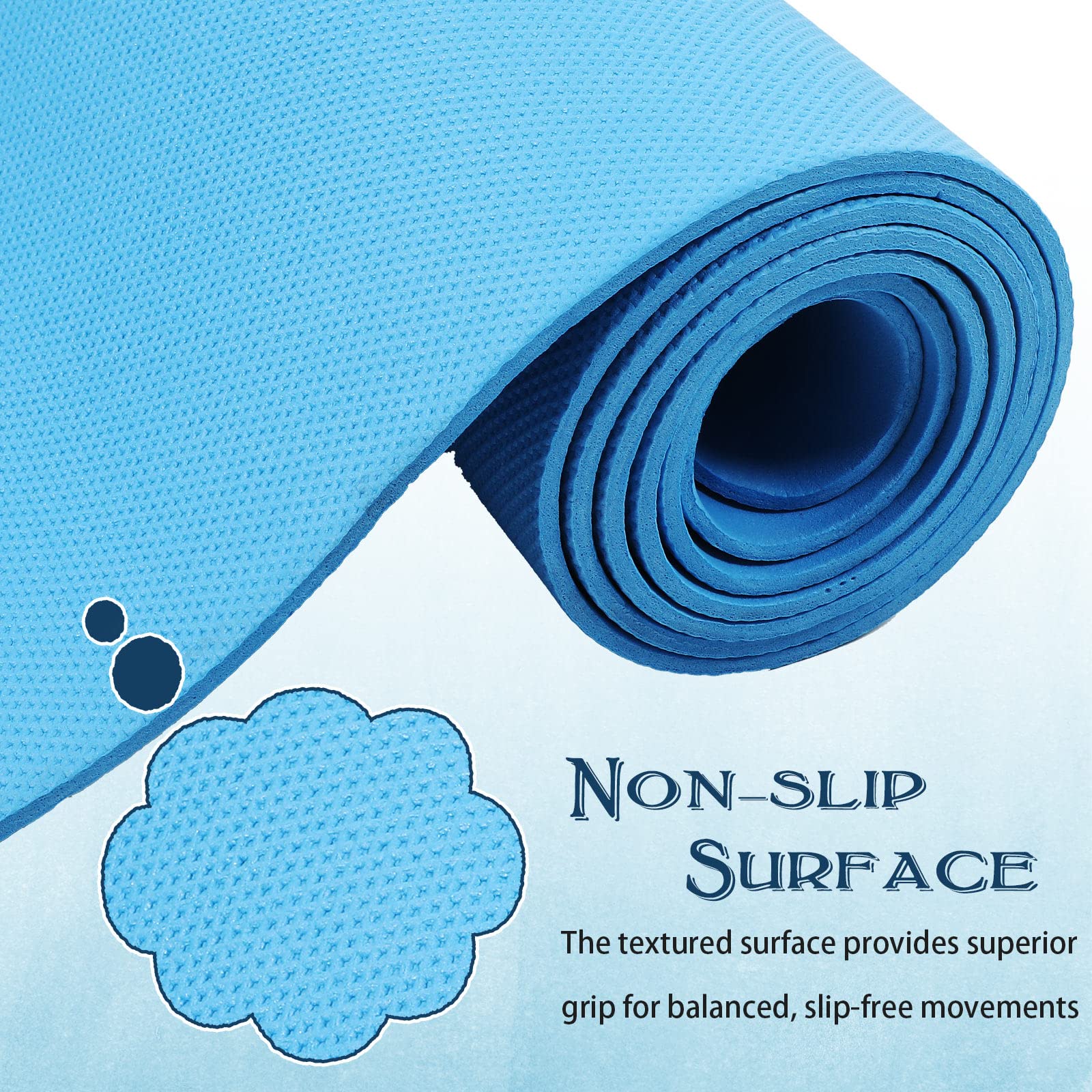 10 Pack Non-Slip Yoga Mats Bulk - 68