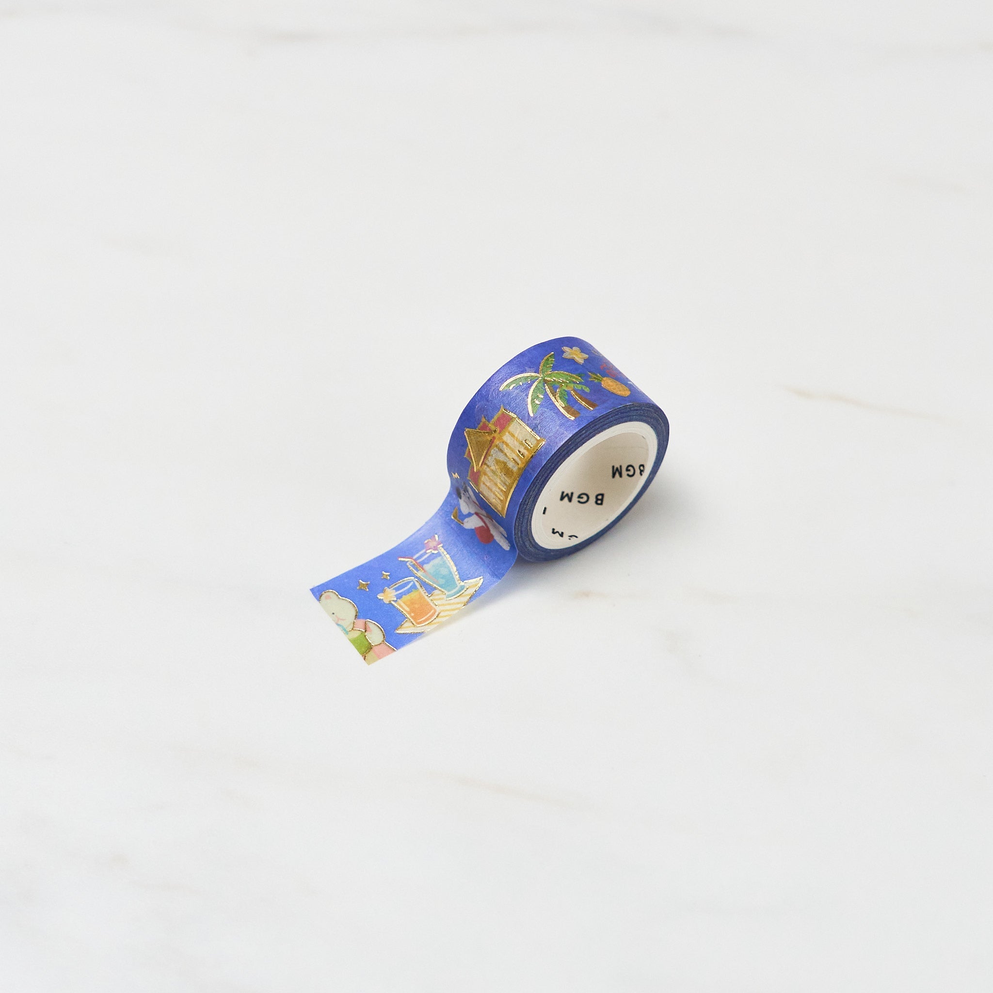 BGM World Cafe Travelogue Series Foil Masking Tape - Decorative Washi Tape for Scrapbooking, Journaling & DIY Crafts - Perfect for Home Office, School Projects & Gift Wrapping