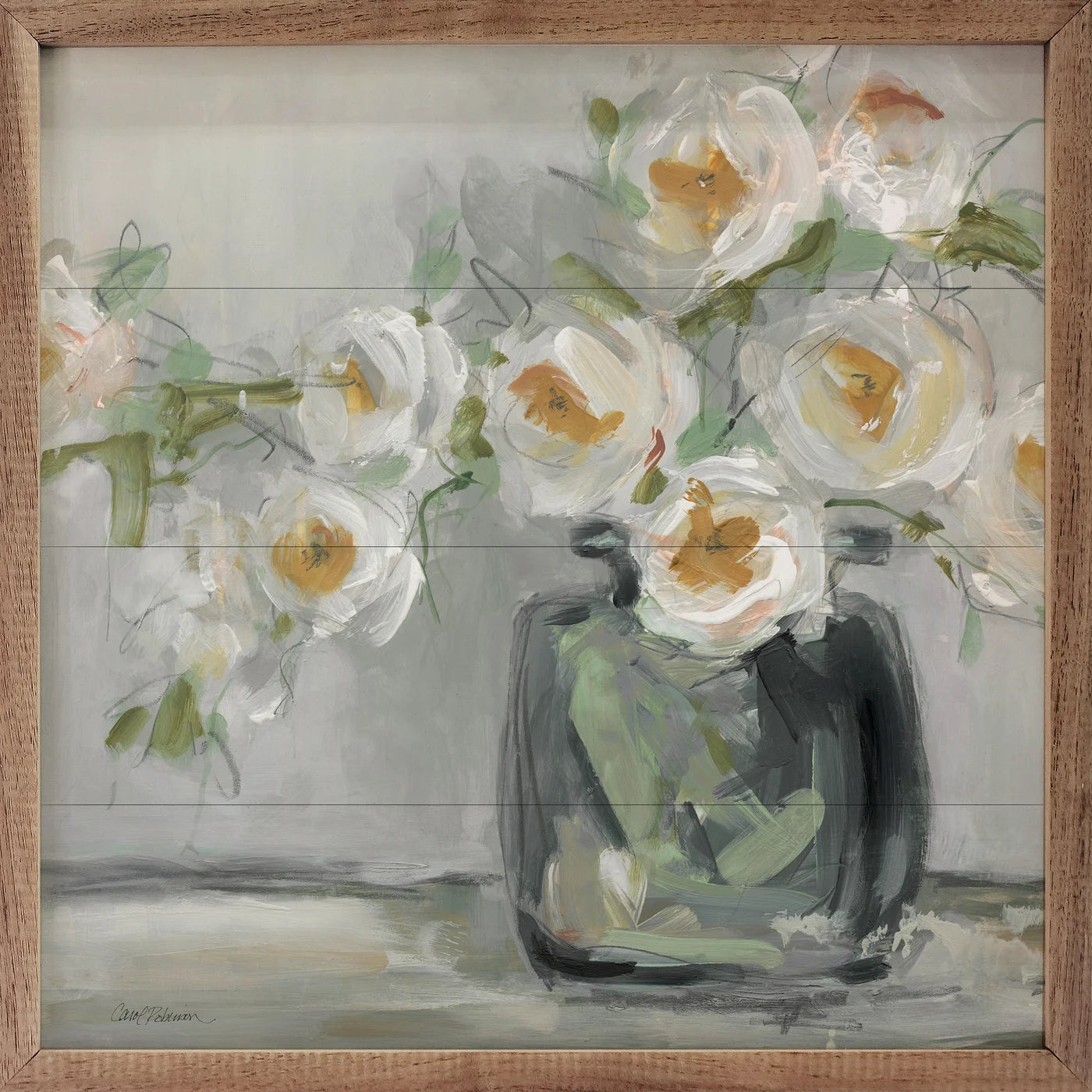 Floral Rhapsody 1 By Carol Robinson - Wood Framed Wall Art Print - Perfect for Living Room, Bedroom & Office Decor