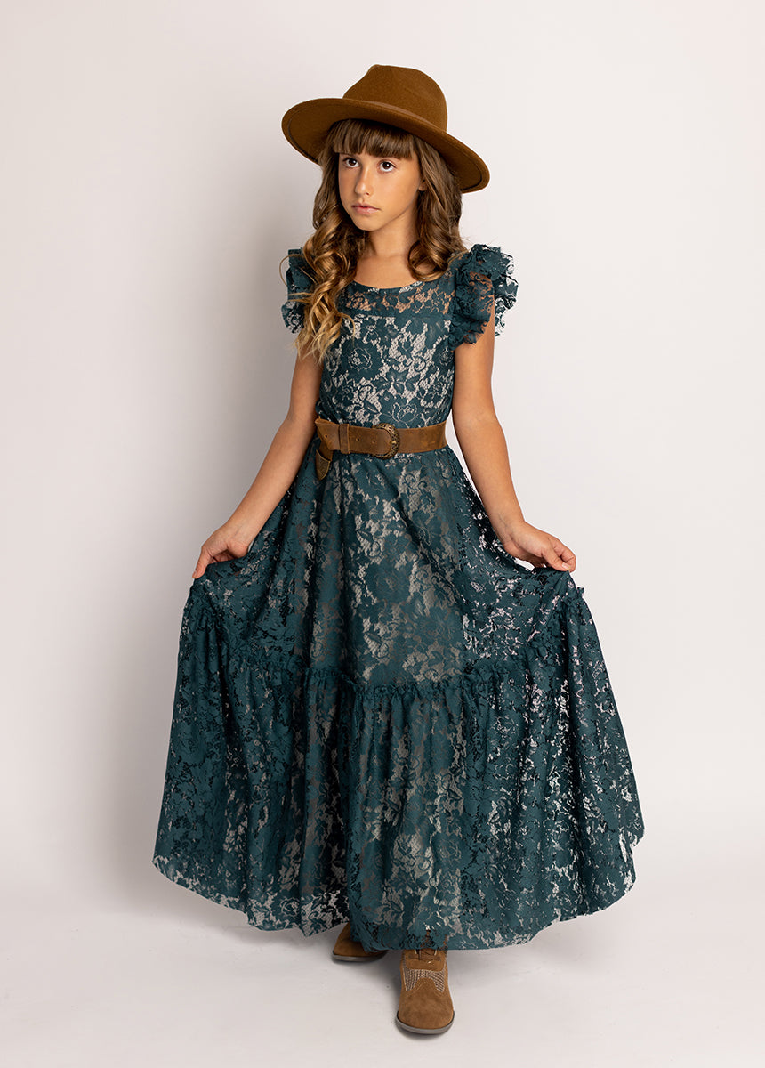 Angie Dress in Deep Teal - Elegant Women's Formal Evening Gown for Parties, Weddings & Special Occasions