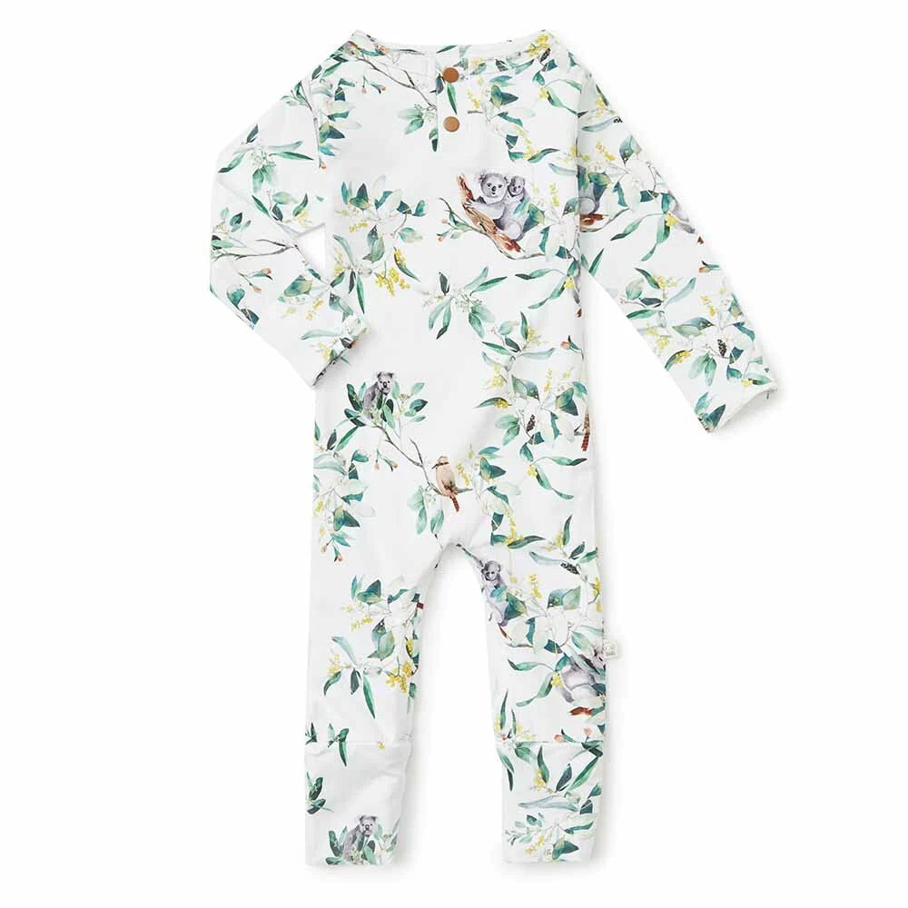 Organic Baby Growsuit - Snuggle Hunny Soft Eucalyptus Fabric - Perfect for Newborns, Infants & Toddlers - Ideal for Playtime, Naptime & Everyday Comfort