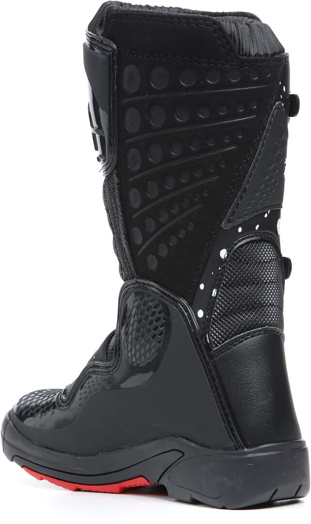 TCX Men's Biker Motorcycle Boots - Black & White Riding Boots for Cruiser & Sport Bikes | Durable Leather Motorcycle Footwear for Long Rides & Commuting