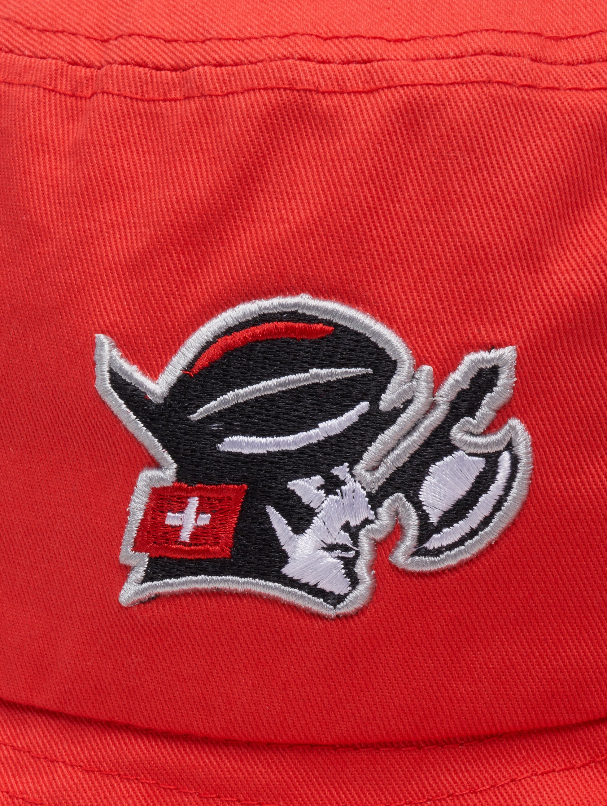 Stylish Helvetic Guards Red Bucket Hat for Men & Women - Trendy Outdoor Sun Protection for Beach, Hiking & Summer Fashion
