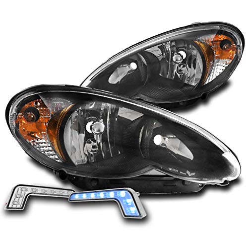 2006-2010 Chrysler PT Cruiser Replacement Black Headlights with 6.25