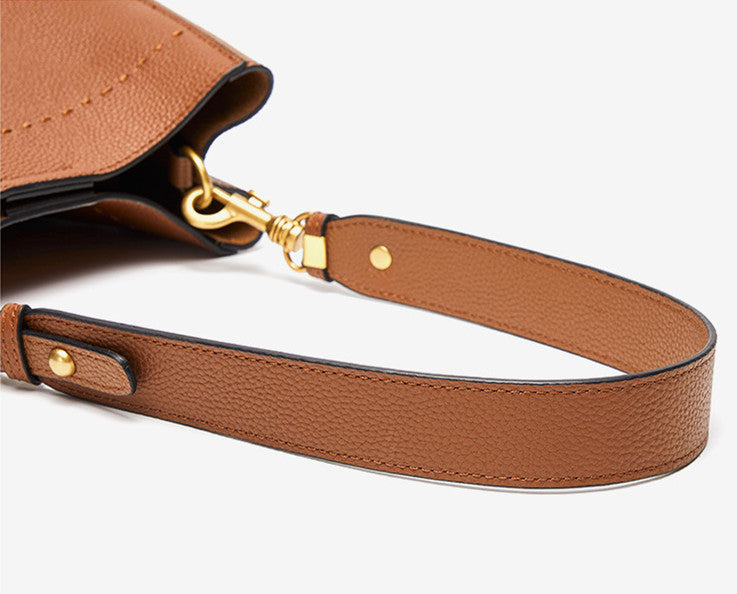 Stylish Versatile Leather Bucket Bag for Women - Fashionable Crossbody & Shoulder Bag - Perfect for Work, Travel & Everyday Use