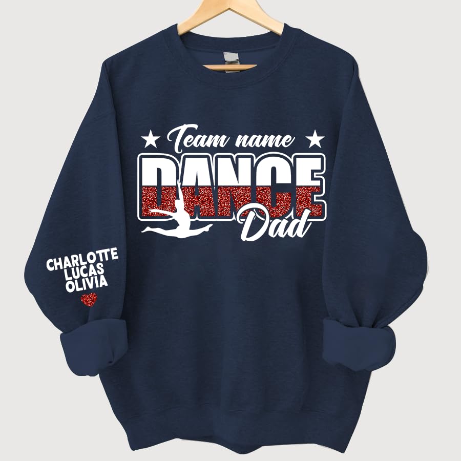 Personalized Dance Dad Shirt for Men - Custom Dance Dad T-Shirt, Sweatshirt & Gifts for Dance Moms - Perfect for Recitals, Competitions & Dance Studio Events A07