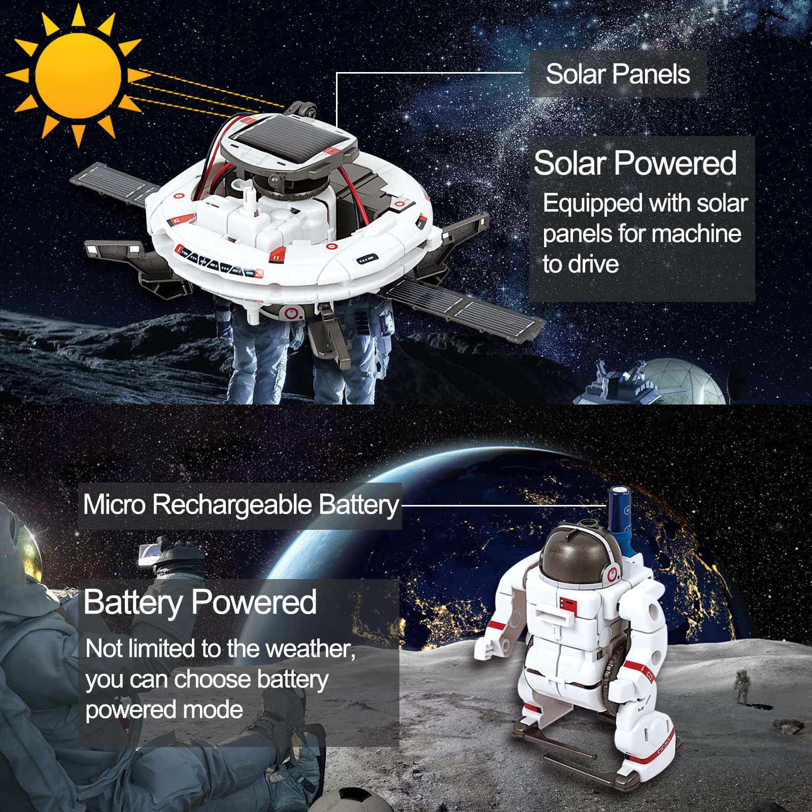 STEM 6-in-1 Solar Robot Kit for Kids 8-12 - Educational Science Building Toys, DIY Engineering Projects for Boys & Girls Ages 8-12 - Perfect Birthday Gift for Teens - Fun Learning Activities for Home & Classroom