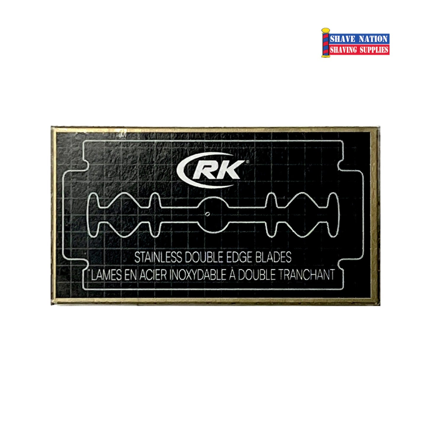 Premium RK Stainless Steel Double Edge Razor Blades - 5 Pack - Sharp & Smooth Shaving for Men - Perfect for Wet Shaving, Travel & Grooming Kits