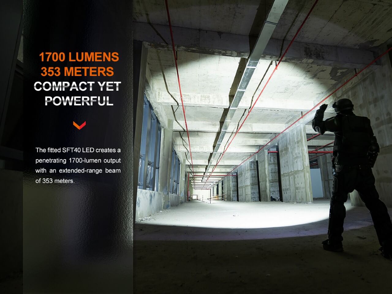 Fenix PD35R Compact Rechargeable Tactical Flashlight 1000 Lumens - Perfect for Camping, Hiking & Emergency Use (Open Box)