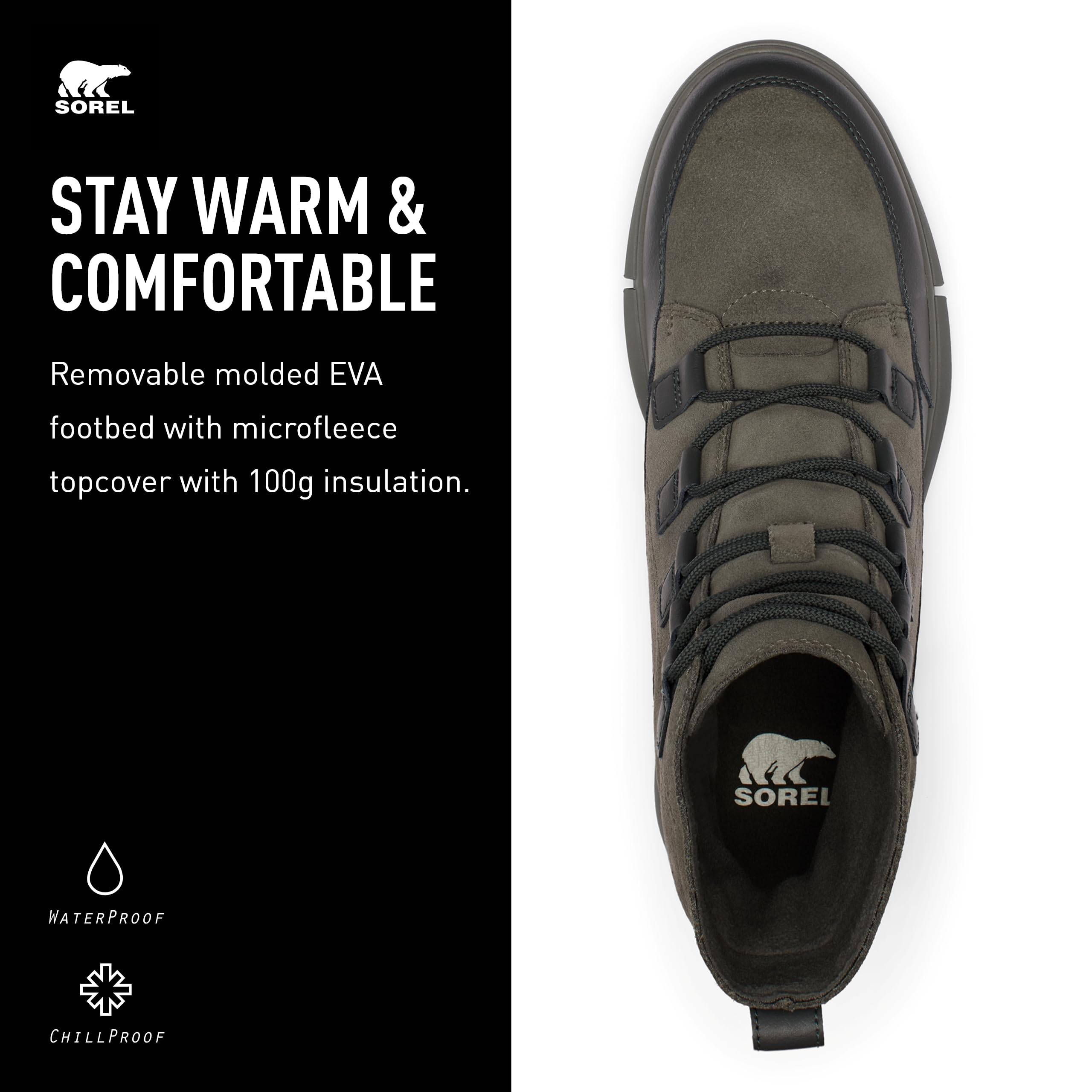 Sorel Men's Waterproof Winter Boots for Snow & Cold Weather - Comfortable & Durable Casual Boots for Hiking, Walking & Outdoor Activities