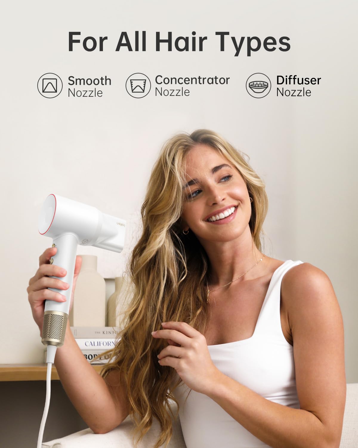Laifen Swift Hair Dryer - 110,000 RPM Brushless Motor, 200 Million Negative Ions for Fast Drying & Frizz Control | Lightweight Travel Blow Dryer with Smooth Nozzle & Thermo Control | Perfect for Home Use, Salon Styling & On-the-Go Hair Care